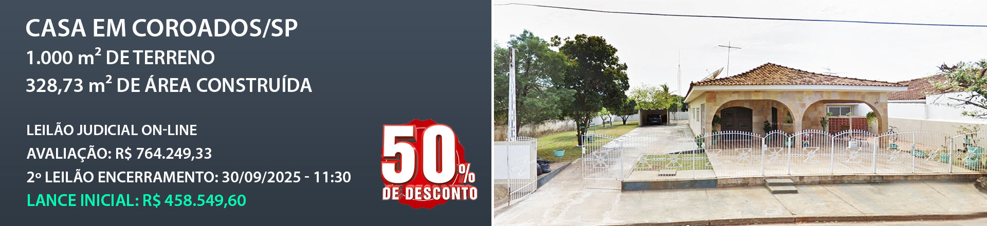 CASA EM COROADOS/SP