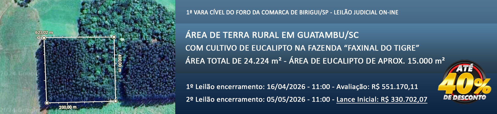 TERRENO EUCLIPTO GUATAMBU/SC