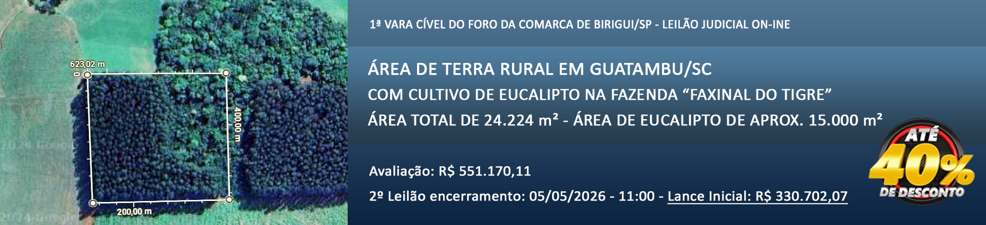 TERRENO EUCLIPTO GUATAMBU/SC