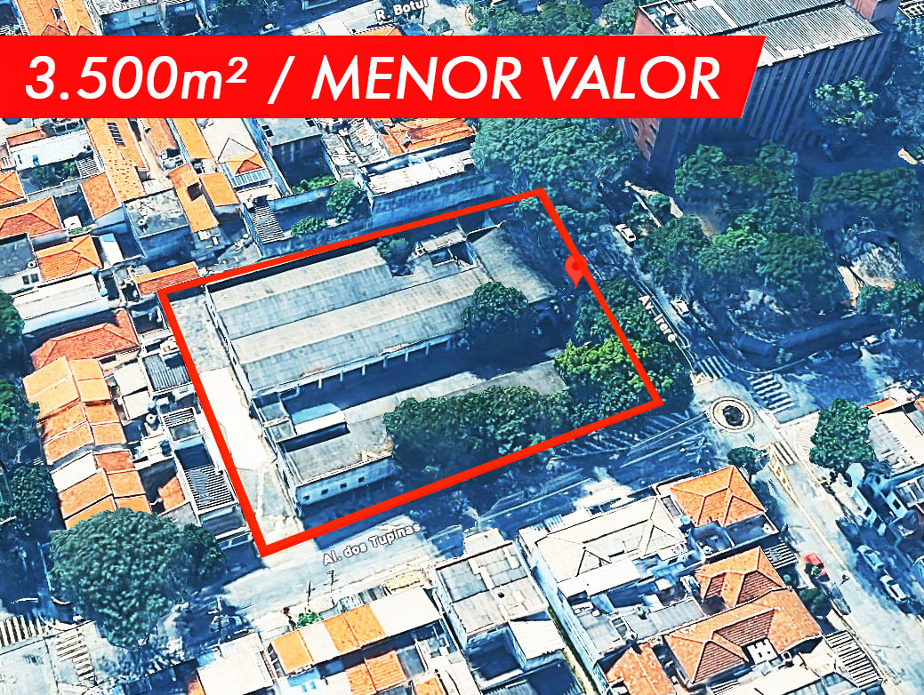 GRANDE IMÓVEL URBANO NO PLANALTO PAULISTA, SÃO PAULO/SP - 3.500 m² DE TERRENO - 3ª PRAÇA ABAIXO DA AVALIAÇÃO!